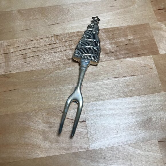 Vintage Wallace Silversmiths Silver Plated Holiday Christmas Christmas Tree Fork - Picture 1 of 6